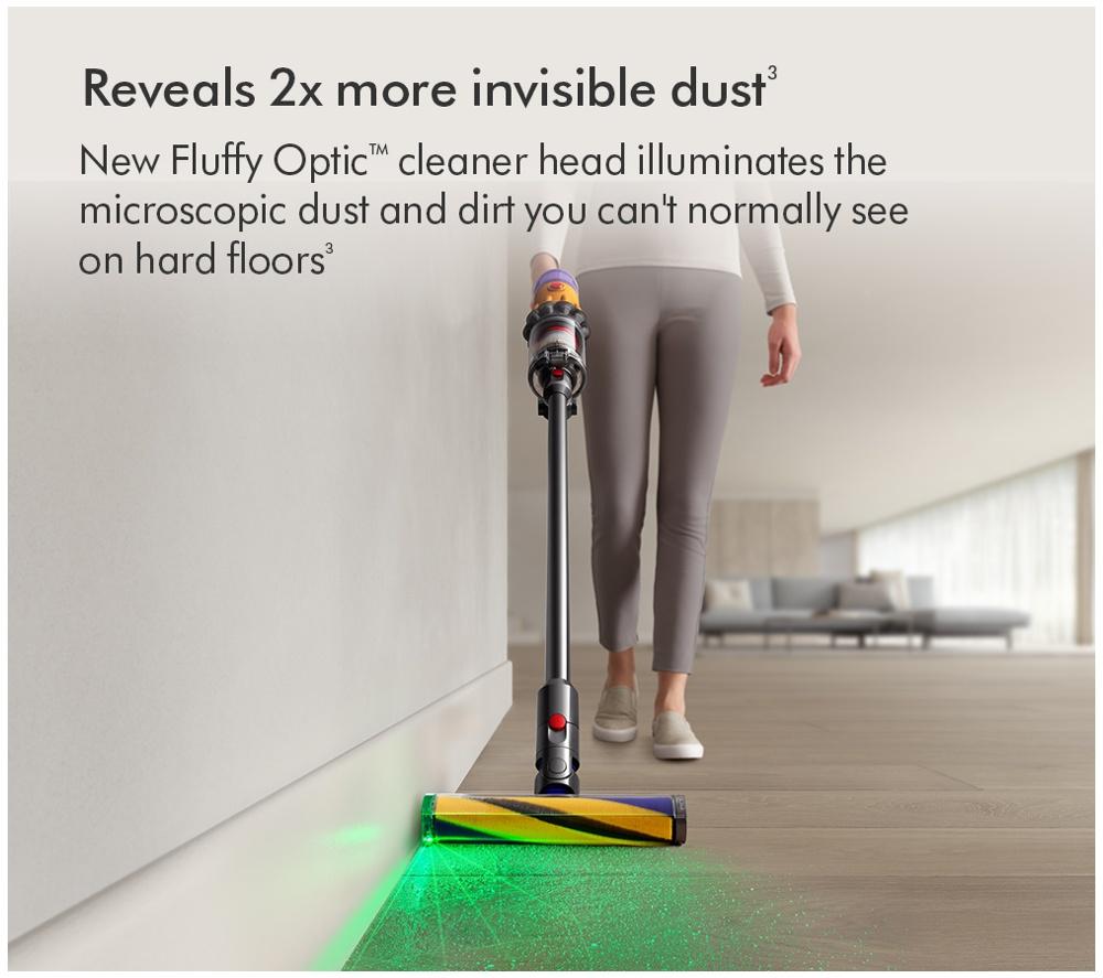DYSON V12 Detect Slim Absolute Cordless Vacuum Cleaner - Yellow & Nickel image number 2 of 8