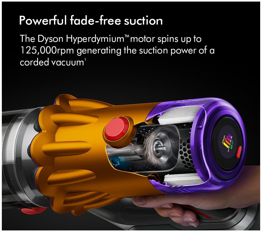 DYSON V12 Detect Slim Absolute Cordless Vacuum Cleaner - Yellow & Nickel image number 6 of 8