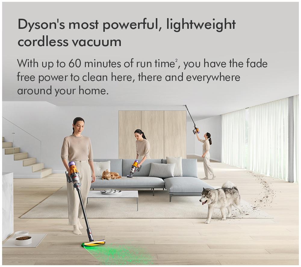 DYSON V12 Detect Slim Absolute Cordless Vacuum Cleaner - Yellow & Nickel image number 8 of 8