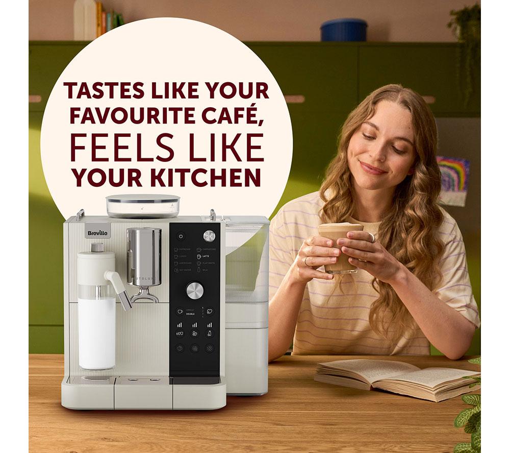 BREVILLE AutoLuxe VCF206 Automatic Bean to Cup Coffee Machine - Oatmilk image number 2 of 9