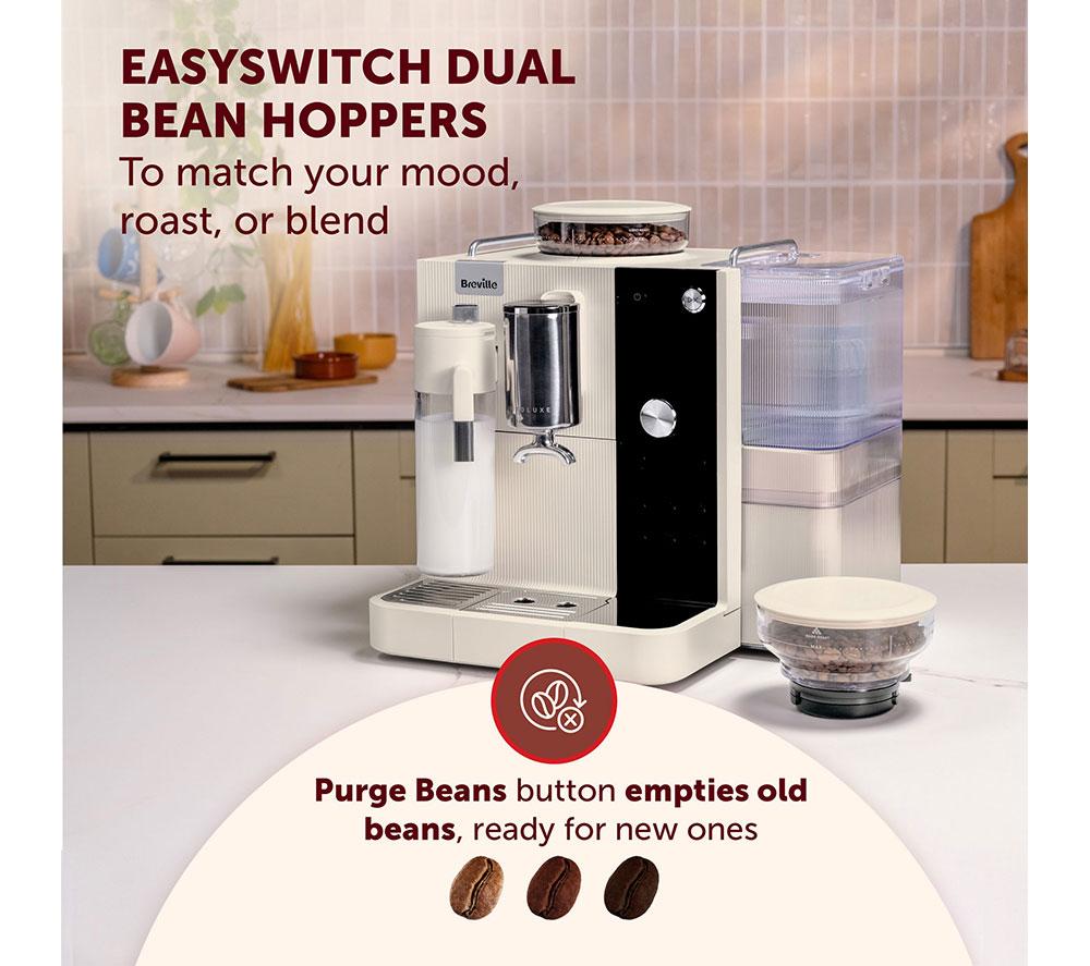 BREVILLE AutoLuxe VCF206 Automatic Bean to Cup Coffee Machine - Oatmilk image number 4 of 9