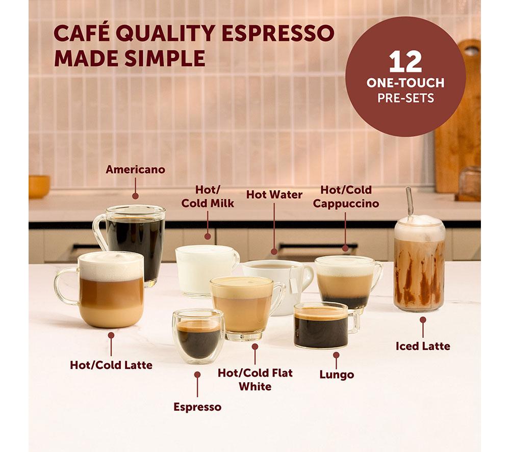 BREVILLE AutoLuxe VCF206 Automatic Bean to Cup Coffee Machine - Oatmilk image number 6 of 9