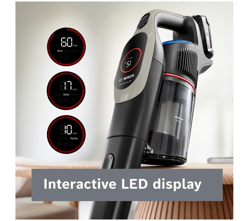 BOSCH Unlimited 9 BCS932GGB Dual Battery Cordless Vacuum Cleaner - Graphite image number 8 of 14