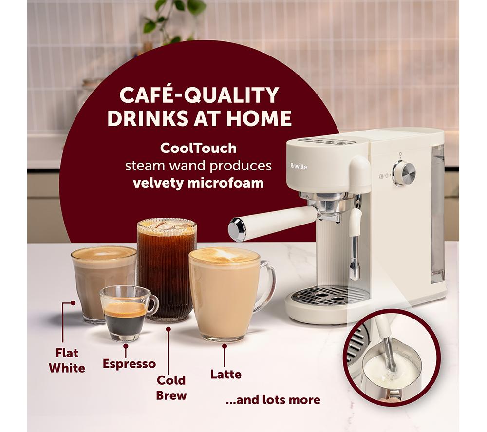 BREVILLE PIXL Compact Espresso Maker VCF196 &ndash; Oatmilk image number 5 of 10