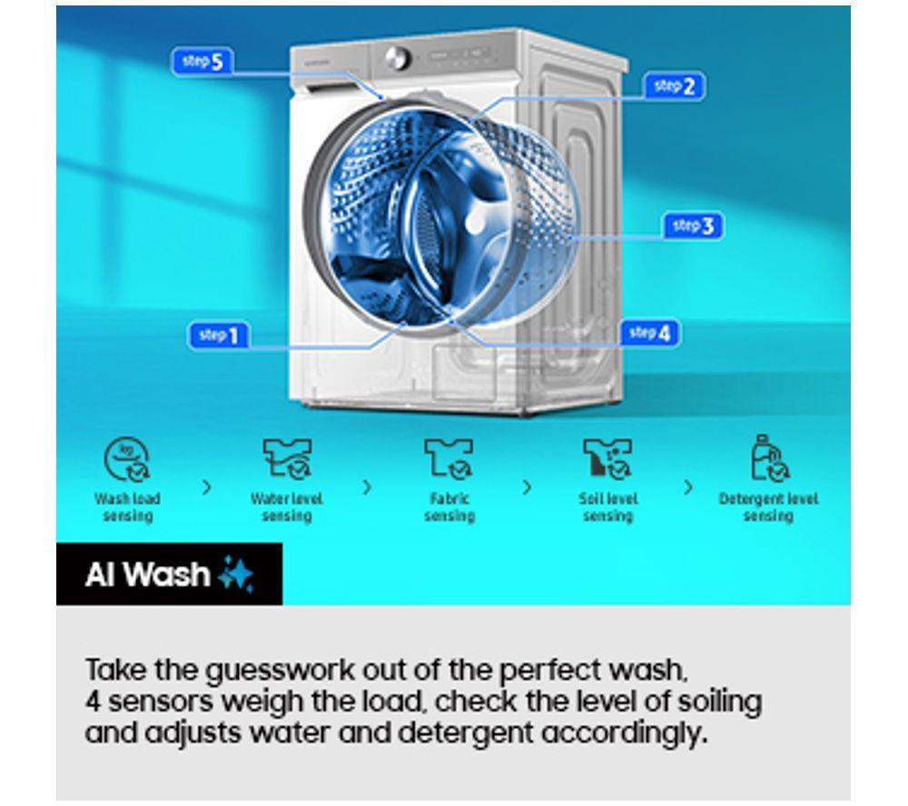 SAMSUNG Series 9 WF90H09C4ST1 WiFi-enabled 9 kg 1400 Spin Washing Machine - Black image number 6 of 6