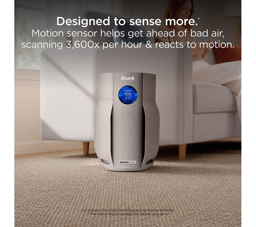 SHARK BreatheClear HP162UK Air Purifier with NeverChange6 - Dove image number 5 of 9