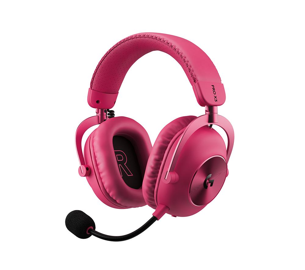 Logitech Pro X3 Lightspeed Wireless Gaming Headset - Magenta, Pink