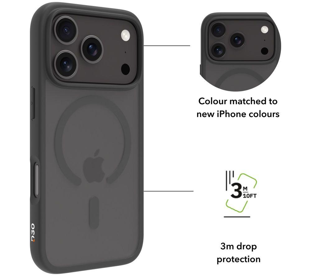 D BRAMANTE Grenen Ultra D3O MS iPhone 18 Pro/17 Pro Case - Black image number 4 of 13