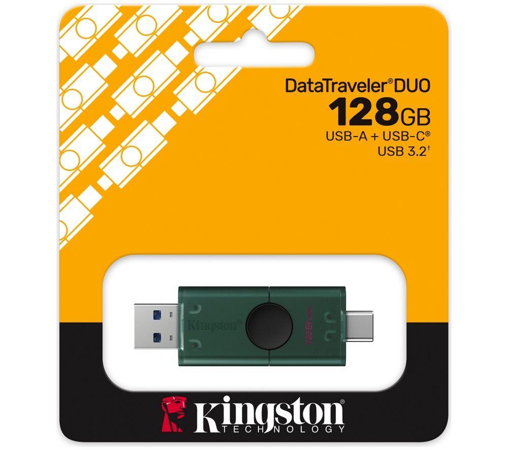 KINGSTON DataTraveler Duo USB 3.2 Memory Stick - 128 GB, Green image number 3 of 4