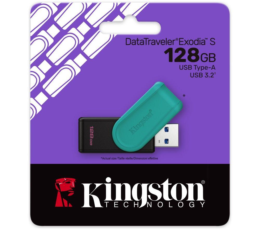 KINGSTON DataTraveler Exodia S USB 3.2 Memory Stick - 128 GB, Black image number 3 of 3