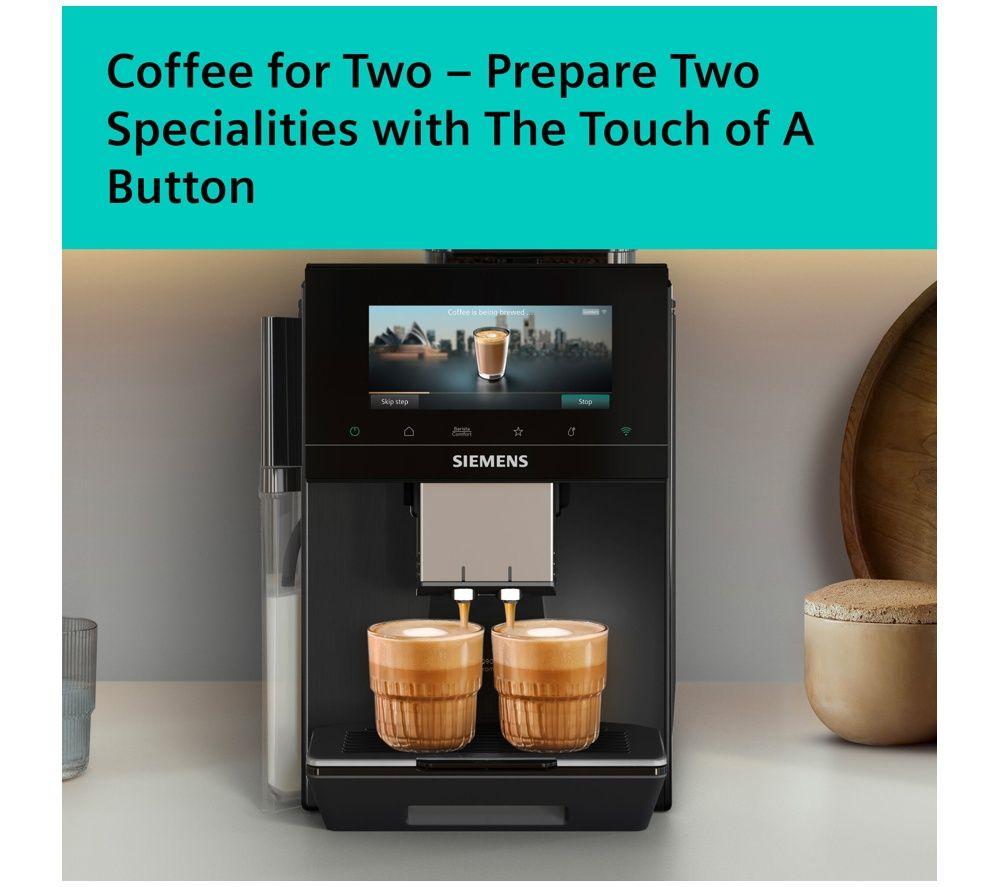 SIEMENS TQ927GL5 EQ900 iAroma Smart Bean to Cup Coffee Machine - Dark Inox image number 2 of 5