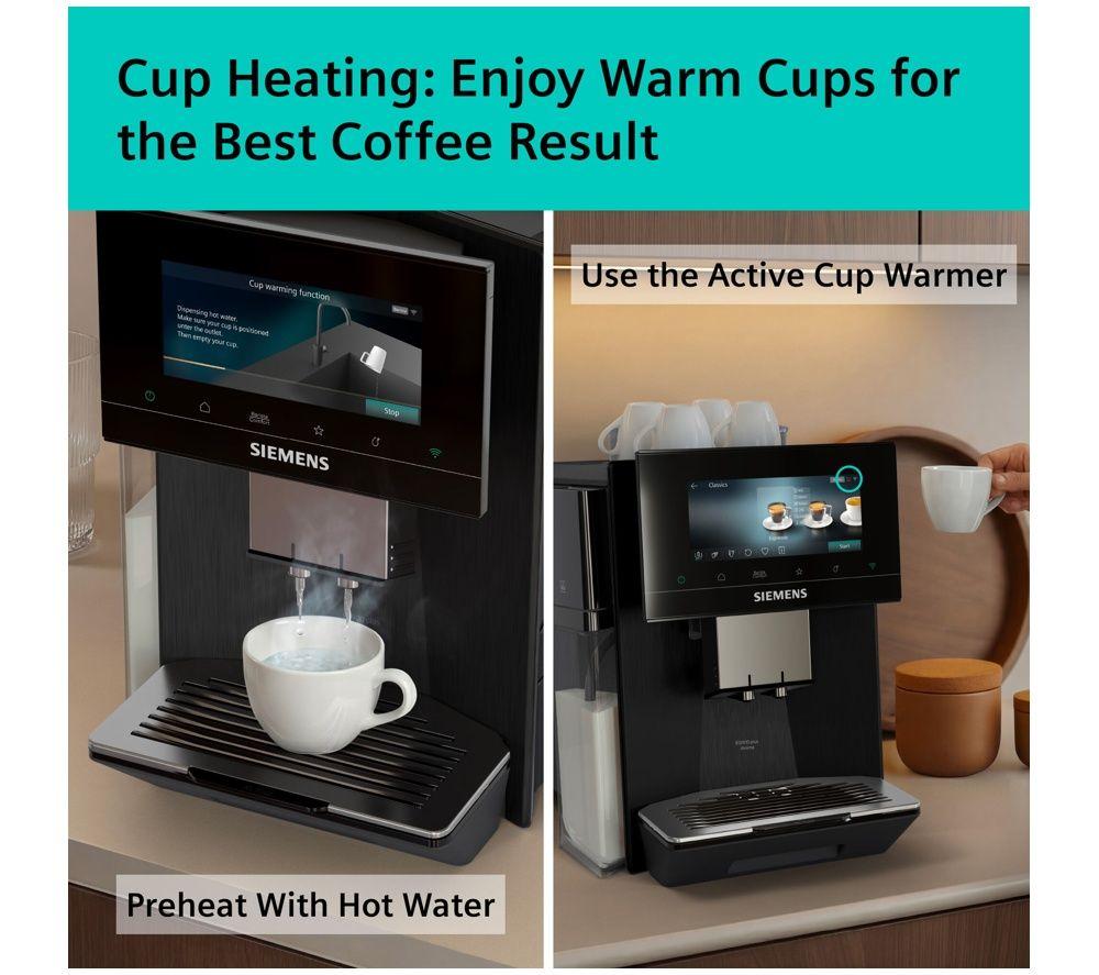 SIEMENS TQ927GL5 EQ900 iAroma Smart Bean to Cup Coffee Machine - Dark Inox image number 4 of 5