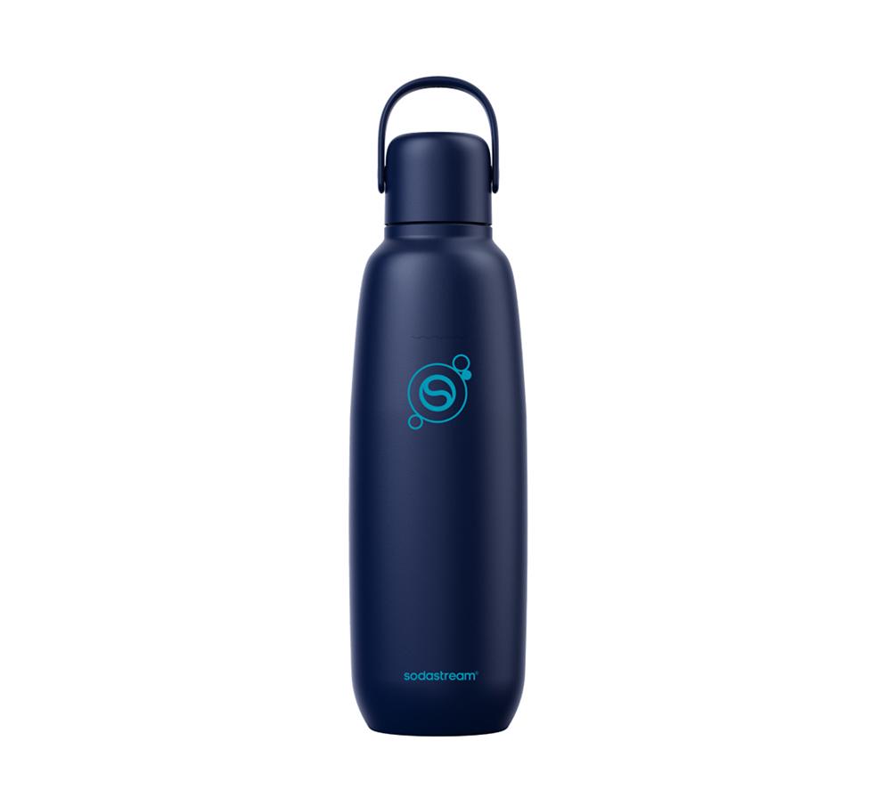 Sodastream Fizz & Go Insulated Stainless Steel Sparkling Water Bottle - 900 Ml, Blueberry, Stainless Steel