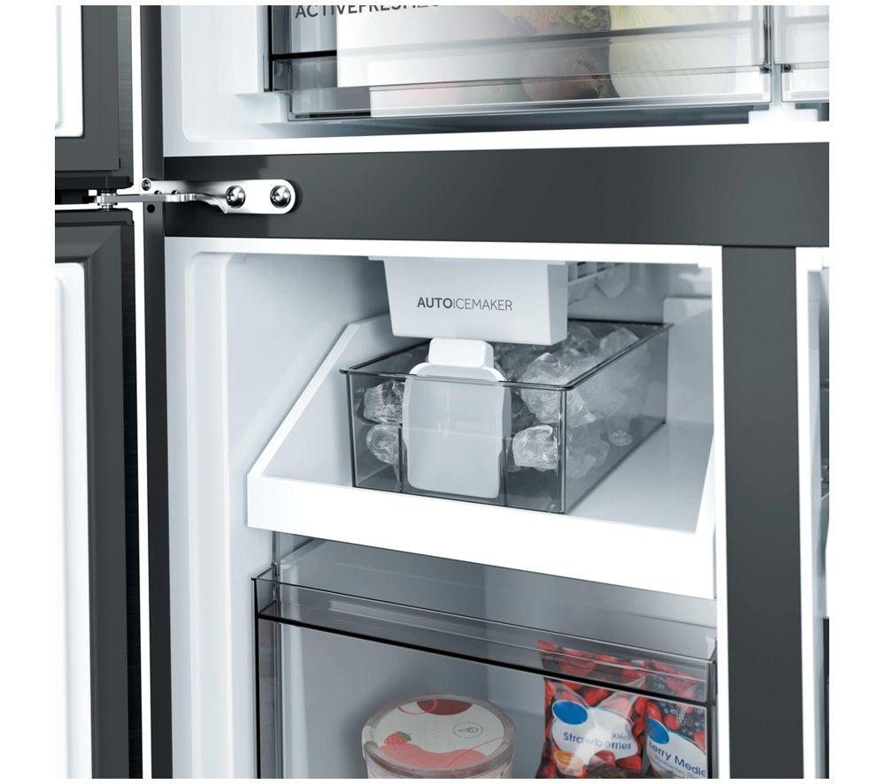 HAIER Cube Series 5 HCW58S18CHMB American-Style Smart Fridge Freezer - Brushed Black image number 2 of 5