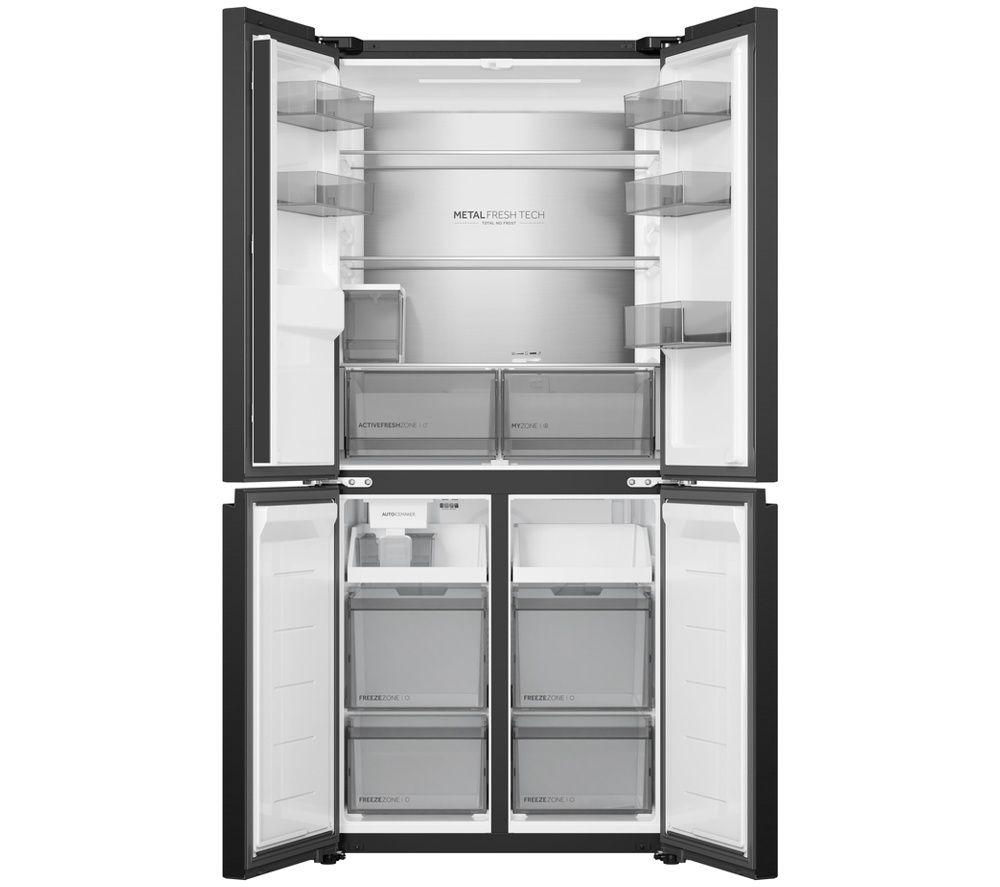 HAIER Cube Series 5 HCW58S18CHMB American-Style Smart Fridge Freezer - Brushed Black image number 5 of 5
