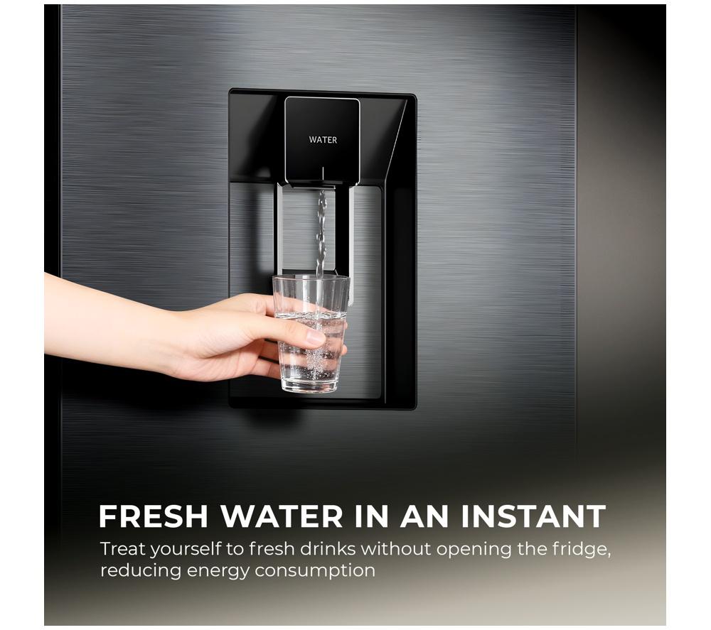 HAIER Rise Cube Series 5 HCW58S18CHMB American-Style Smart Fridge Freezer - Brushed Black image number 6 of 11