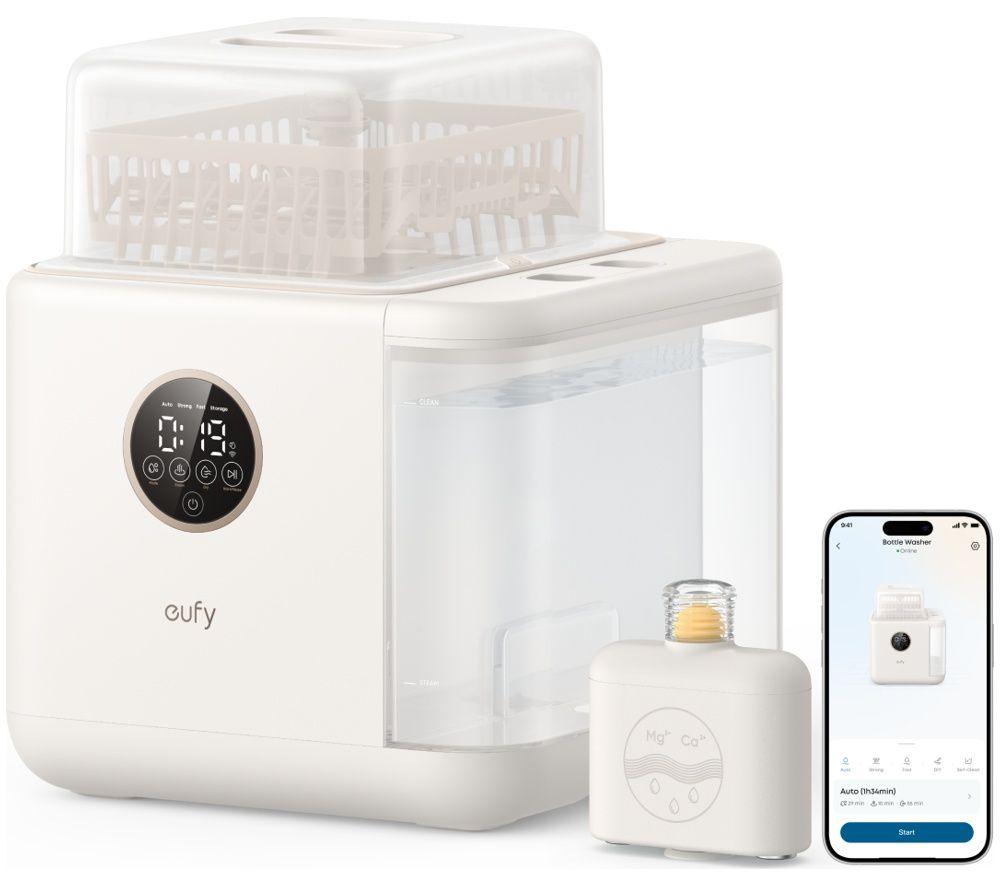 EUFY S1 Pro Baby Bottle Washer, Steriliser & Dryer - White