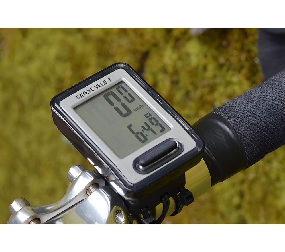 CATEYE Velo 7 Cycle Computer - Black & Grey image number 2 of 6