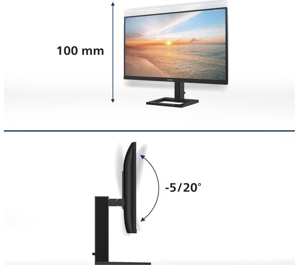 PHILIPS 27E1N1800AE 4K Ultra HD 27" IPS WLED Monitor - Black image number 8 of 9