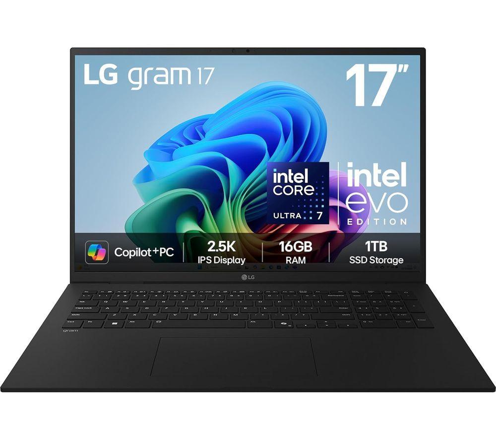 Lg Gram 17 17" Laptop, Copilot Pc - Intel® Coreª Ultra 7, 1 Tb Ssd, Obsidian Black, Black - Image 2