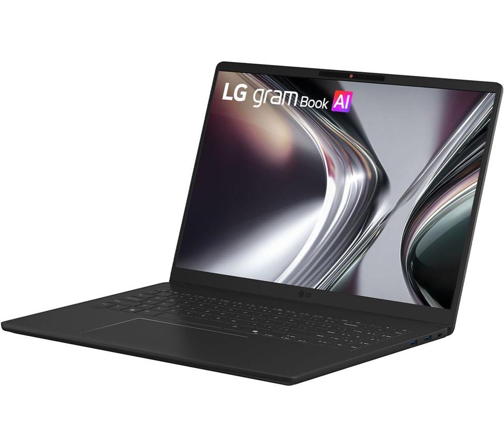LG gram Book 16 16" Laptop, Copilot+ PC - AMD Ryzen AI 7, 512 GB SSD, Black image number 2 of 3