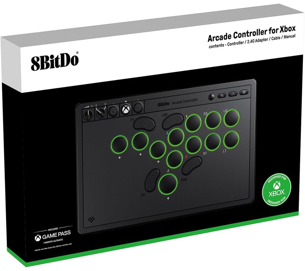 8BITDO RET00365 Wireless Arcade Stick for XBOX - Black image number 11 of 11