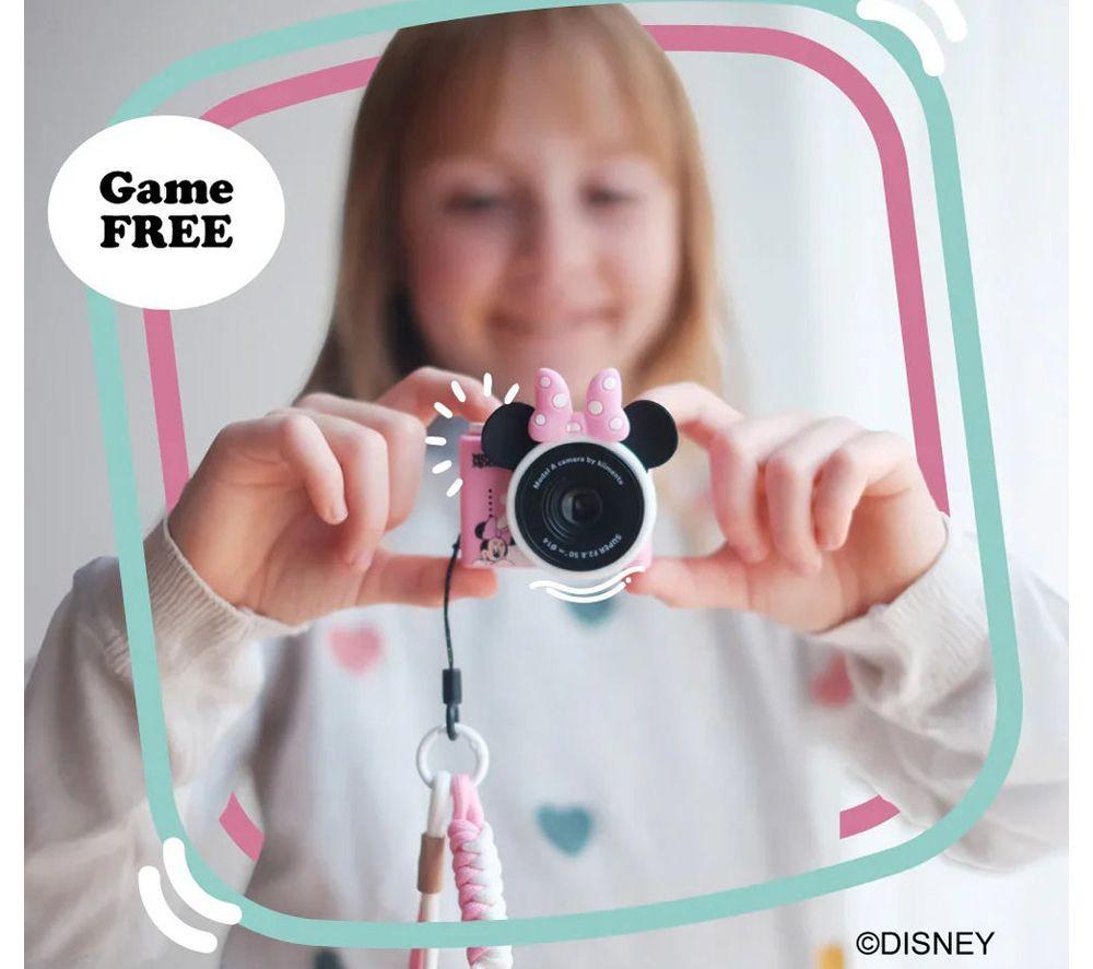 KIIMENTO Disney Minnie Mouse Mini Digital Camera - Pink, Black & White image number 2 of 11