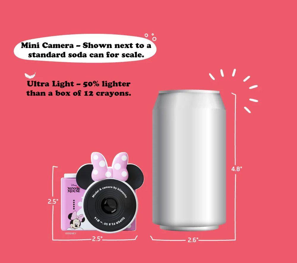KIIMENTO Disney Minnie Mouse Mini Digital Camera - Pink, Black & White image number 3 of 11