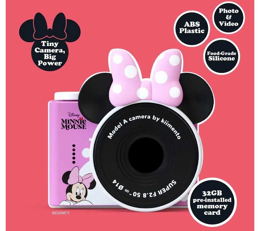 KIIMENTO Disney Minnie Mouse Mini Digital Camera - Pink, Black & White image number 4 of 11