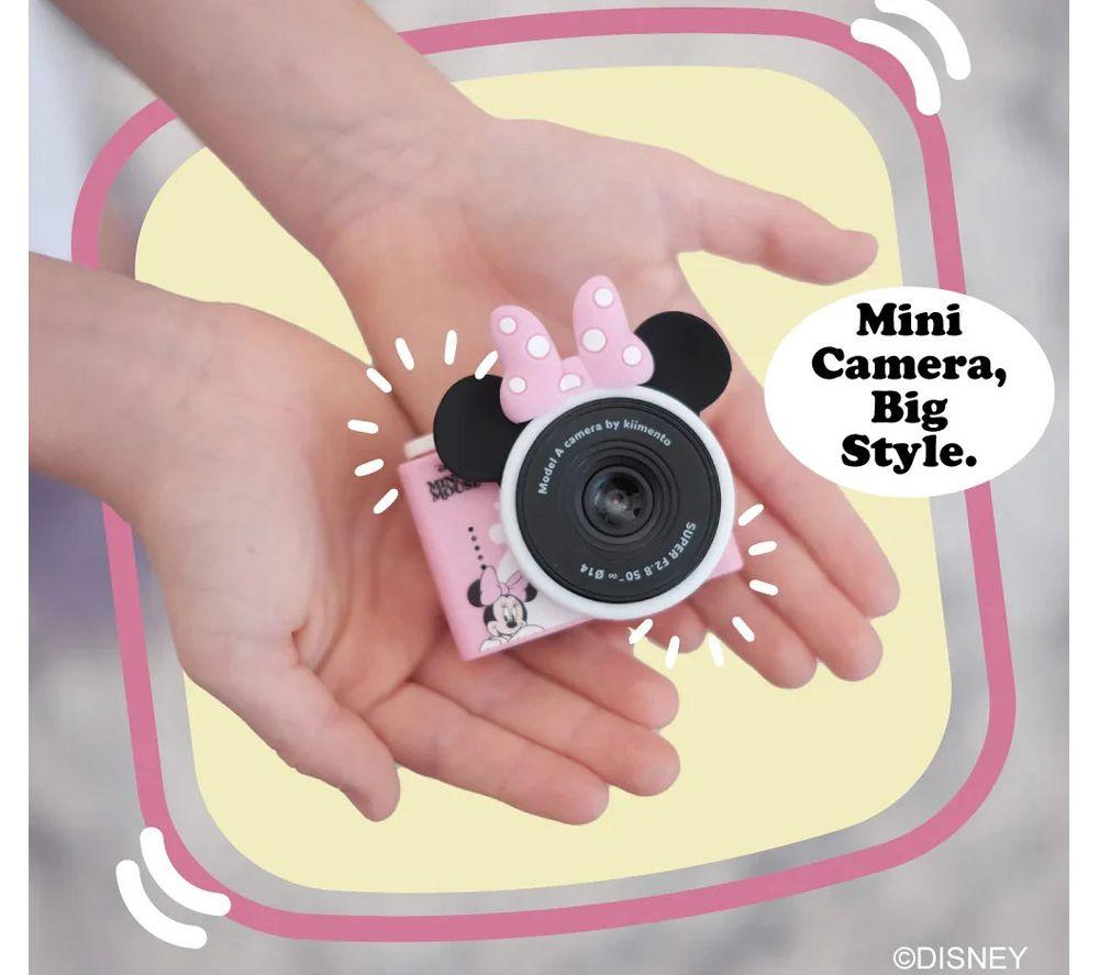 KIIMENTO Disney Minnie Mouse Mini Digital Camera - Pink, Black & White image number 5 of 11