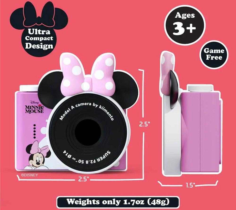 KIIMENTO Disney Minnie Mouse Mini Digital Camera - Pink, Black & White image number 6 of 11