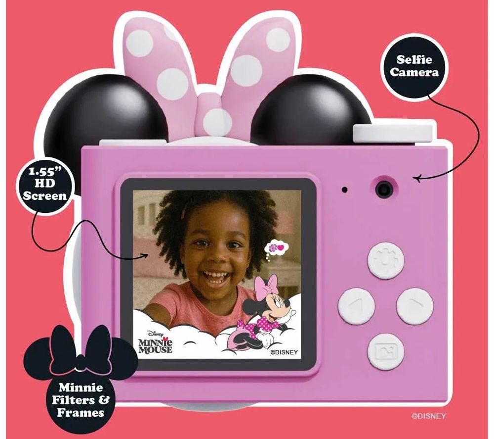 KIIMENTO Disney Minnie Mouse Mini Digital Camera - Pink, Black & White image number 8 of 11
