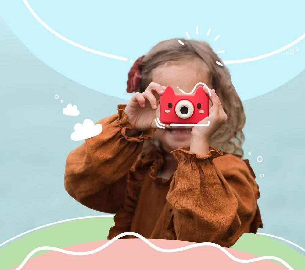 KIIMENTO Akito the Fox Kids' Digital Camera - Red & White image number 6 of 9