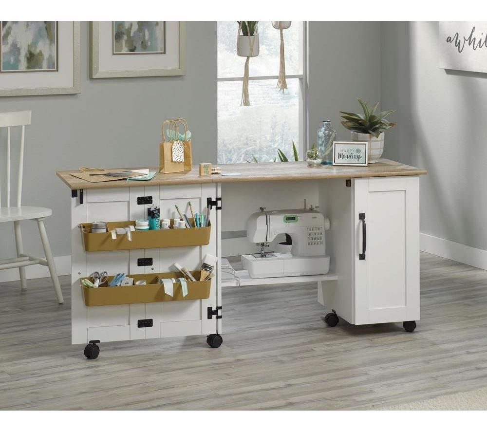 TEKNIK 5426934 Sewing & Craft Cart - White & Oak image number 7 of 7