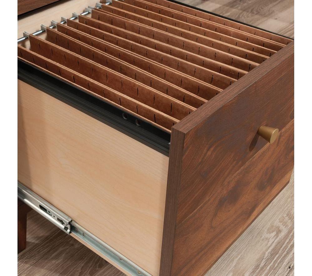 TEKNIK 5433812 Willow L-Shaped Desk - Walnut image number 10 of 10