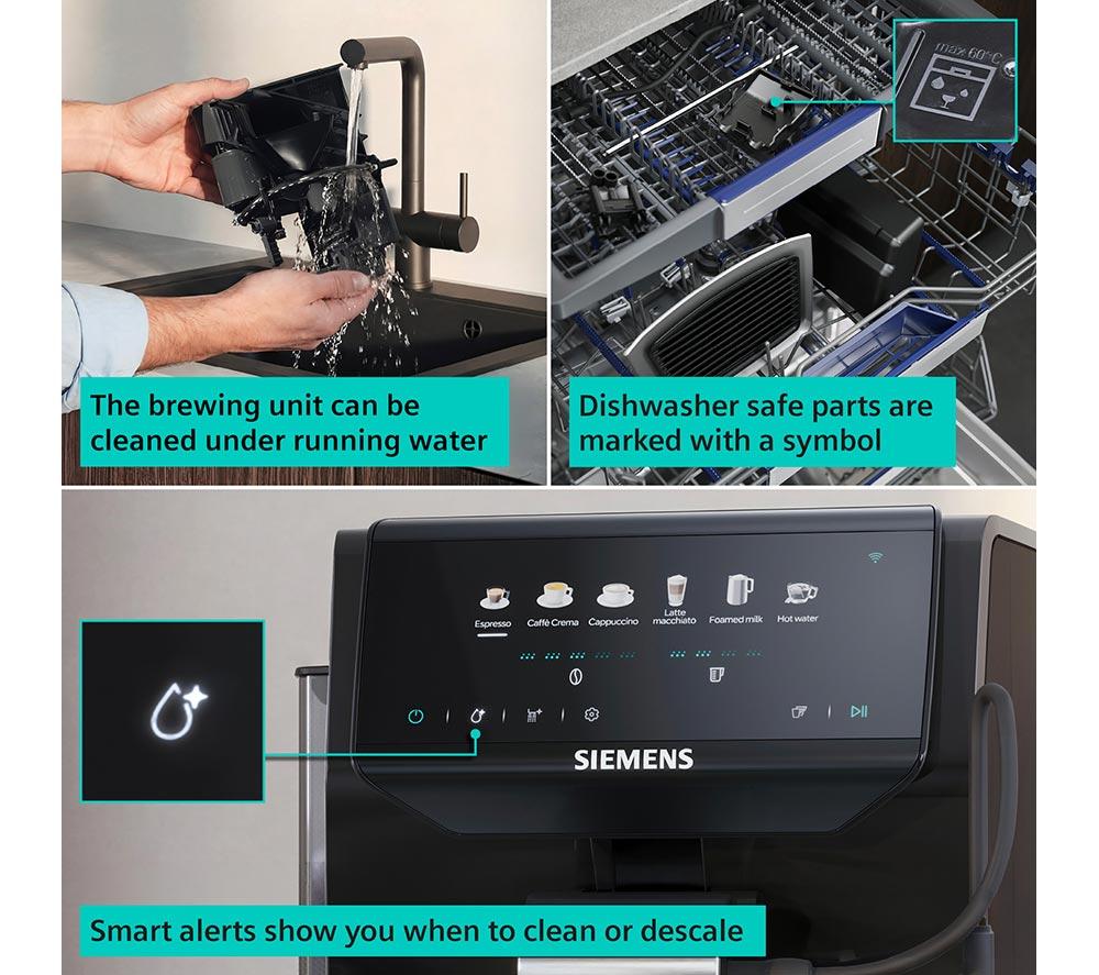 SIEMENS (SIE) TP551G07 EQ500 iAroma Smart Bean to Cup Coffee Machine - Piano Black image number 6 of 11