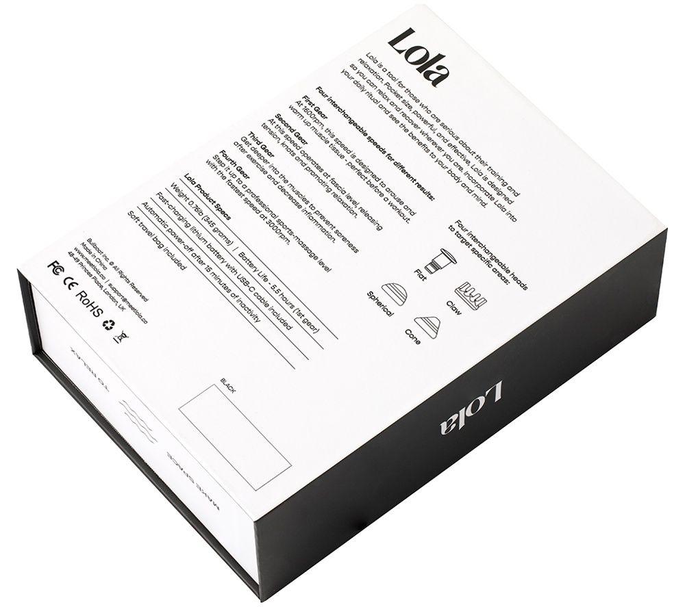 LOLA Unwind Air Ultra-Light Massage Gun - Black image number 2 of 3
