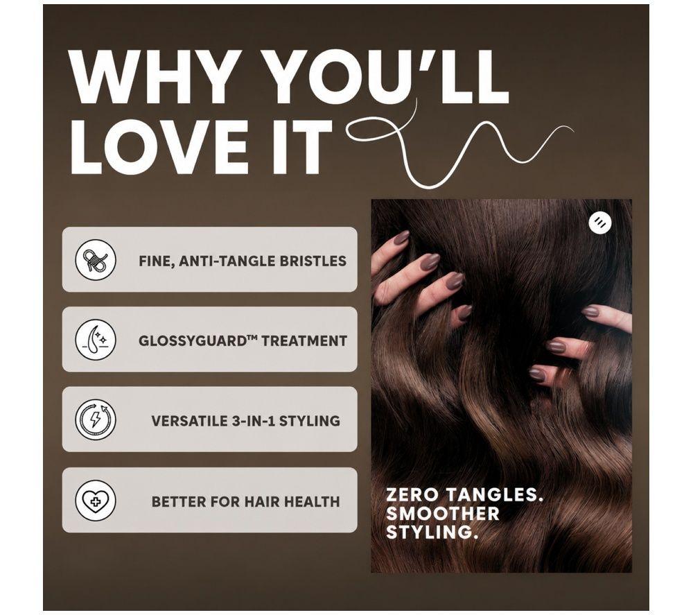 SENSSE SNSETAS01 Tangleless Air Hairstyler - Chocolate Brown image number 3 of 8