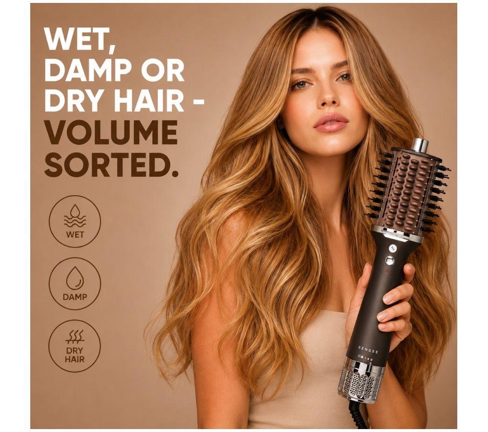 SENSSE SNSETAS01 Tangleless Air Hairstyler - Chocolate Brown image number 6 of 8