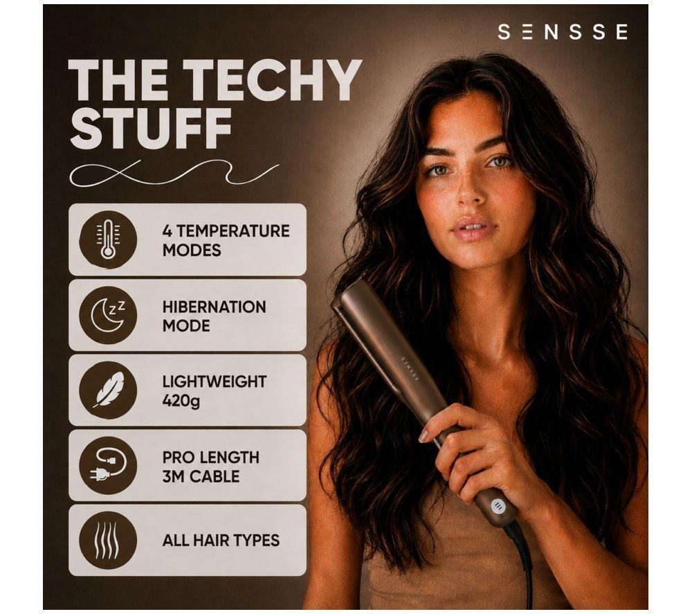 SENSSE SNSEAIS01 A.I Hair Straightener - Chocolate Brown image number 4 of 8