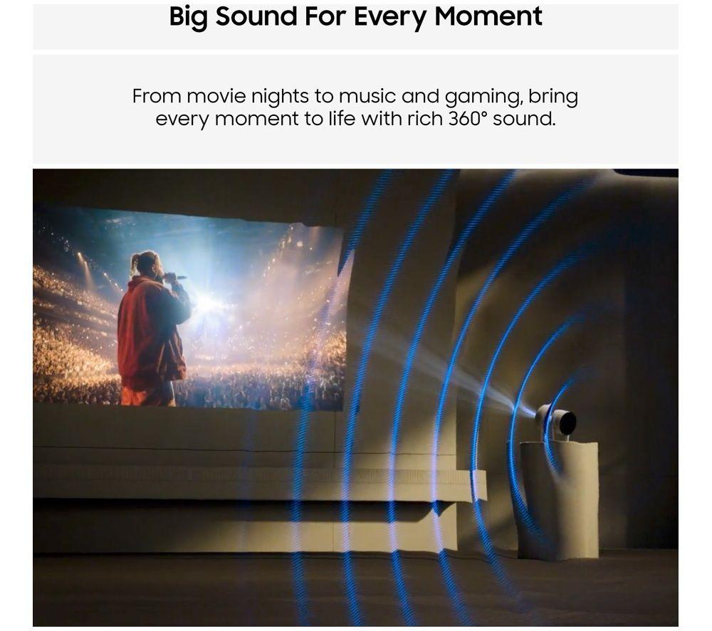 SAMSUNG The Freestyle+ SP-LFF3HLAXXXU Smart Full HD Portable Projector - White image number 9 of 11
