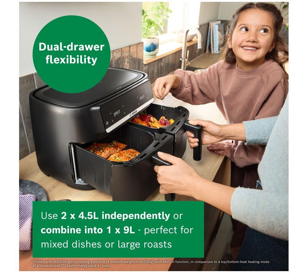 BOSCH Series 4 MAFD440B1G Double-Stack Drawer Air Fryer - Black image number 6 of 7