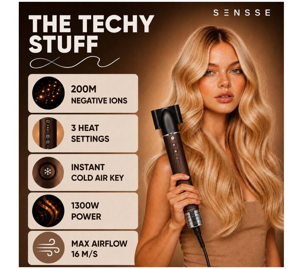 SENSSE SNSEPMS01 Plasma 8-in-1 Hair Styler - Chocolate Brown image number 4 of 6