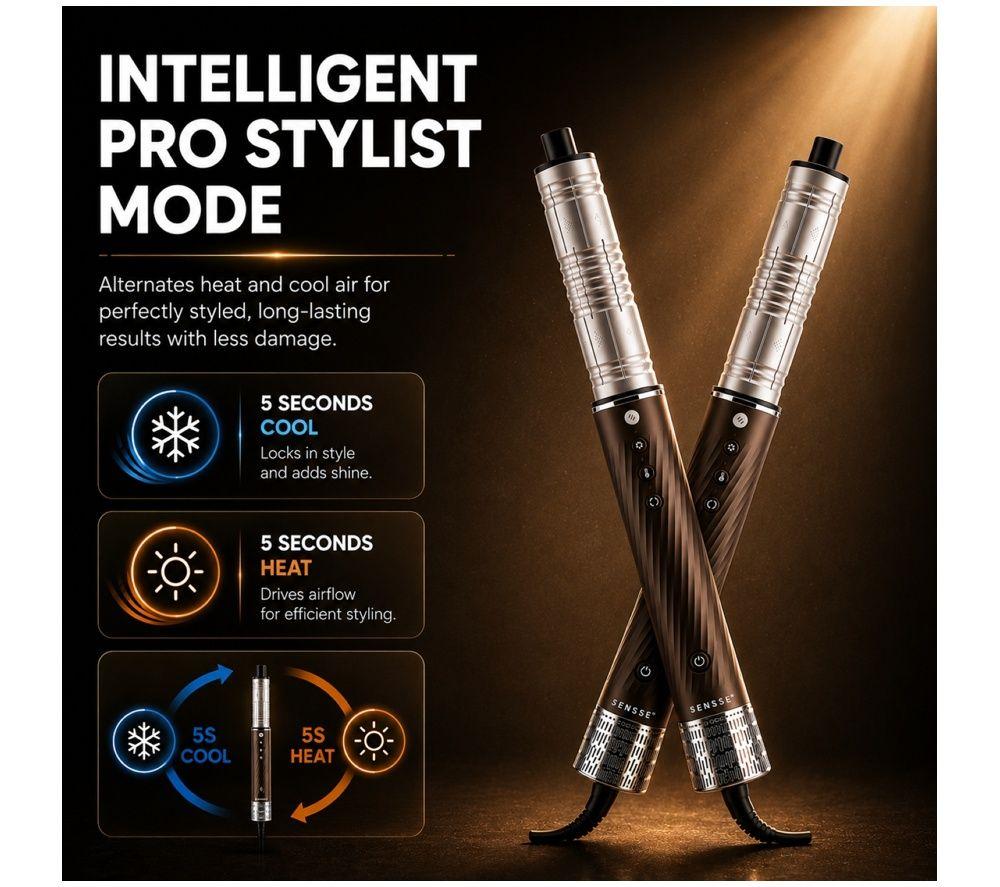SENSSE SNSEPMS01 Plasma 8-in-1 Hair Styler - Chocolate Brown image number 6 of 6