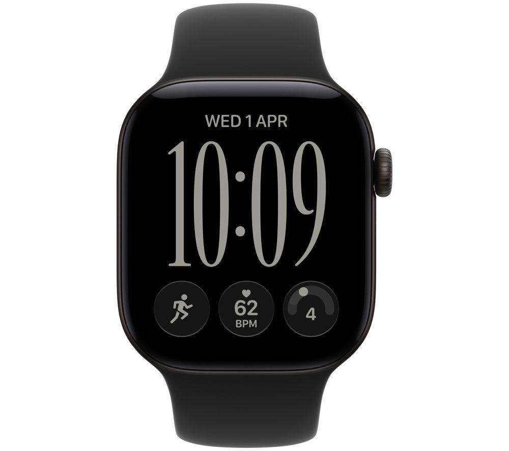 APPLE Watch Series 12 Cellular - 42 mm&nbsp;Black Aluminium Case with Black Sport Band, S/M image number 2 of 10