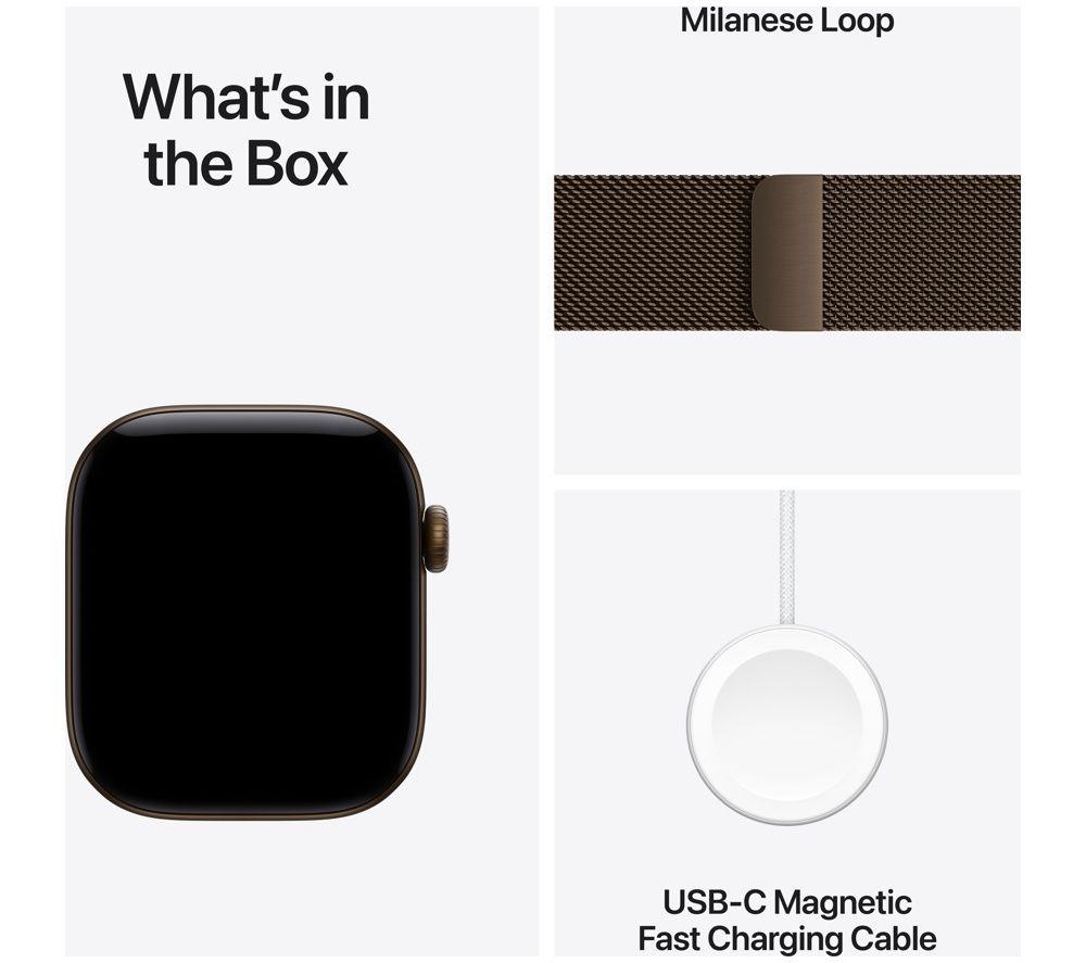 APPLE Watch Series 12 Cellular - 42 mm&nbsp;Dark Bronze Aluminum Case with Dark Bronze Milanese Loop image number 8 of 10
