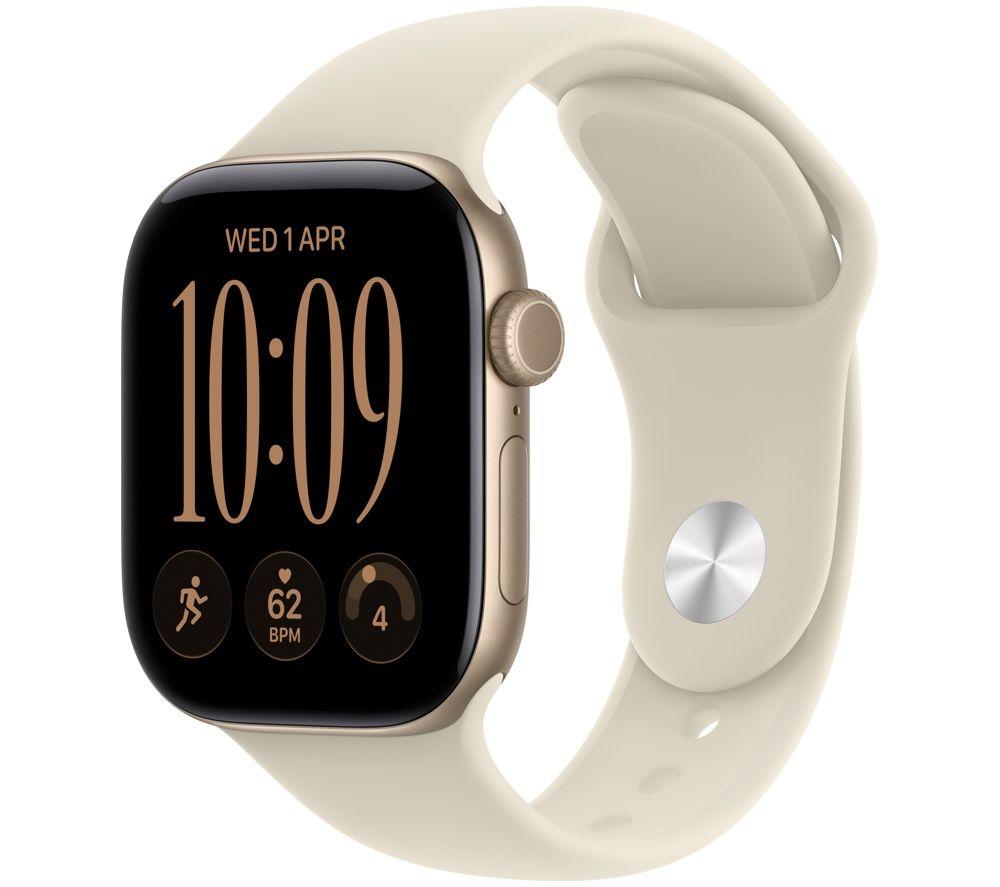 APPLE Watch Series 12 GPS  Cellular 42mm Light Gold Aluminum Case with Sand Sport Band - S/M