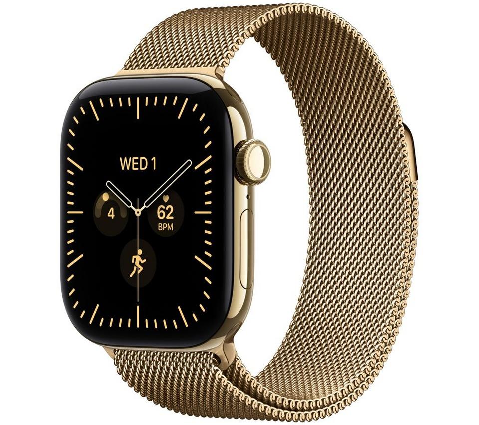 APPLE Watch Series 12 Cellular - 42 mm Radiant Gold Titanium Case with Radiant Gold Milanese Band