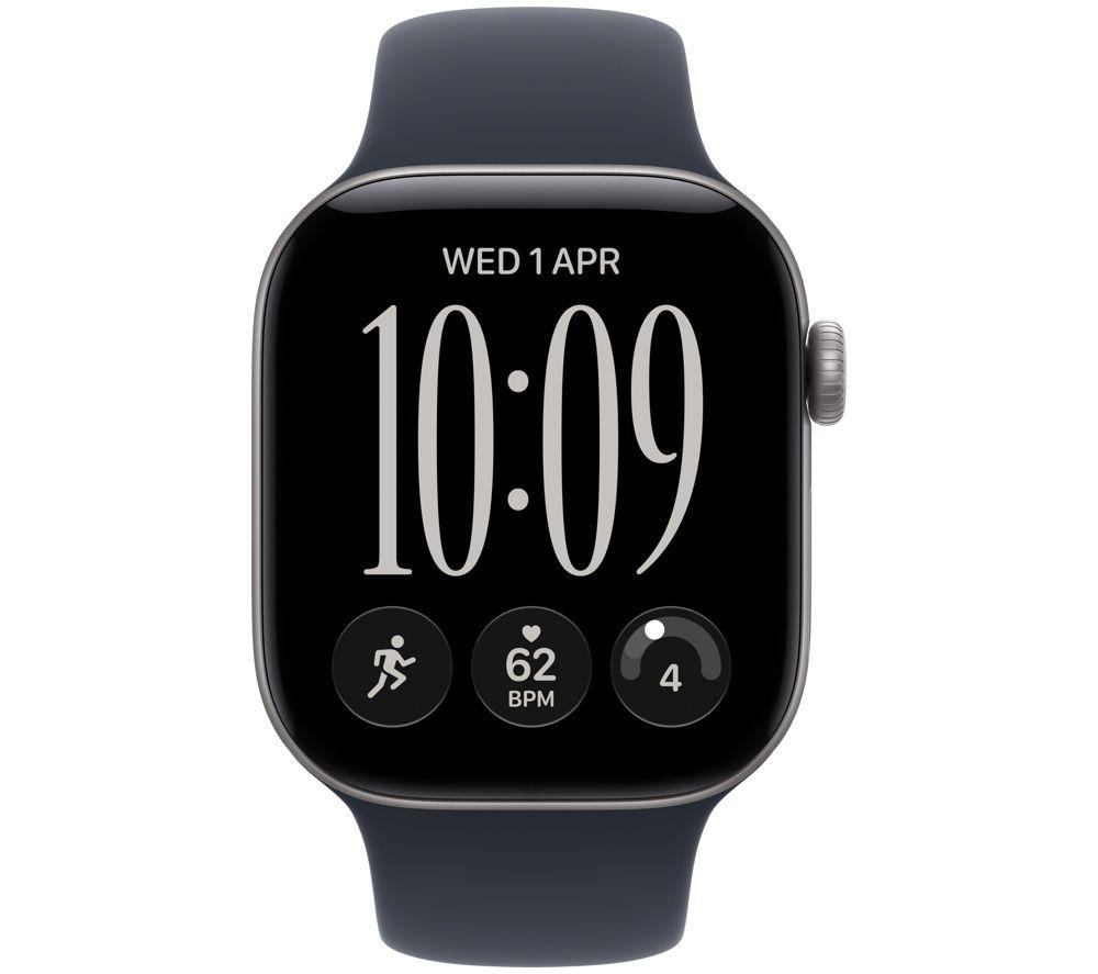 APPLE Watch Series 12 Cellular - 42 mm Space Gray Aluminium Case with Navy Blue Sport Band, S/M image number 2 of 10