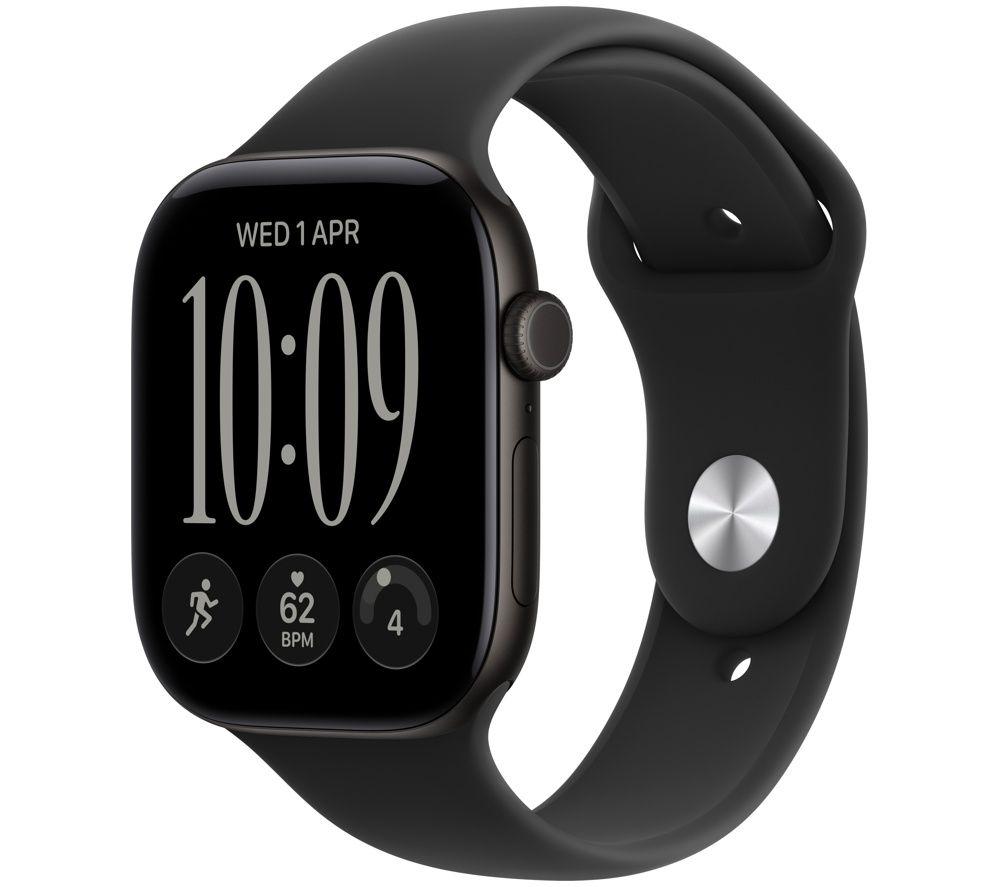 APPLE Watch Series 12 GPS  Cellular 46mm Black Aluminum Case with Black Sport Band - M/L